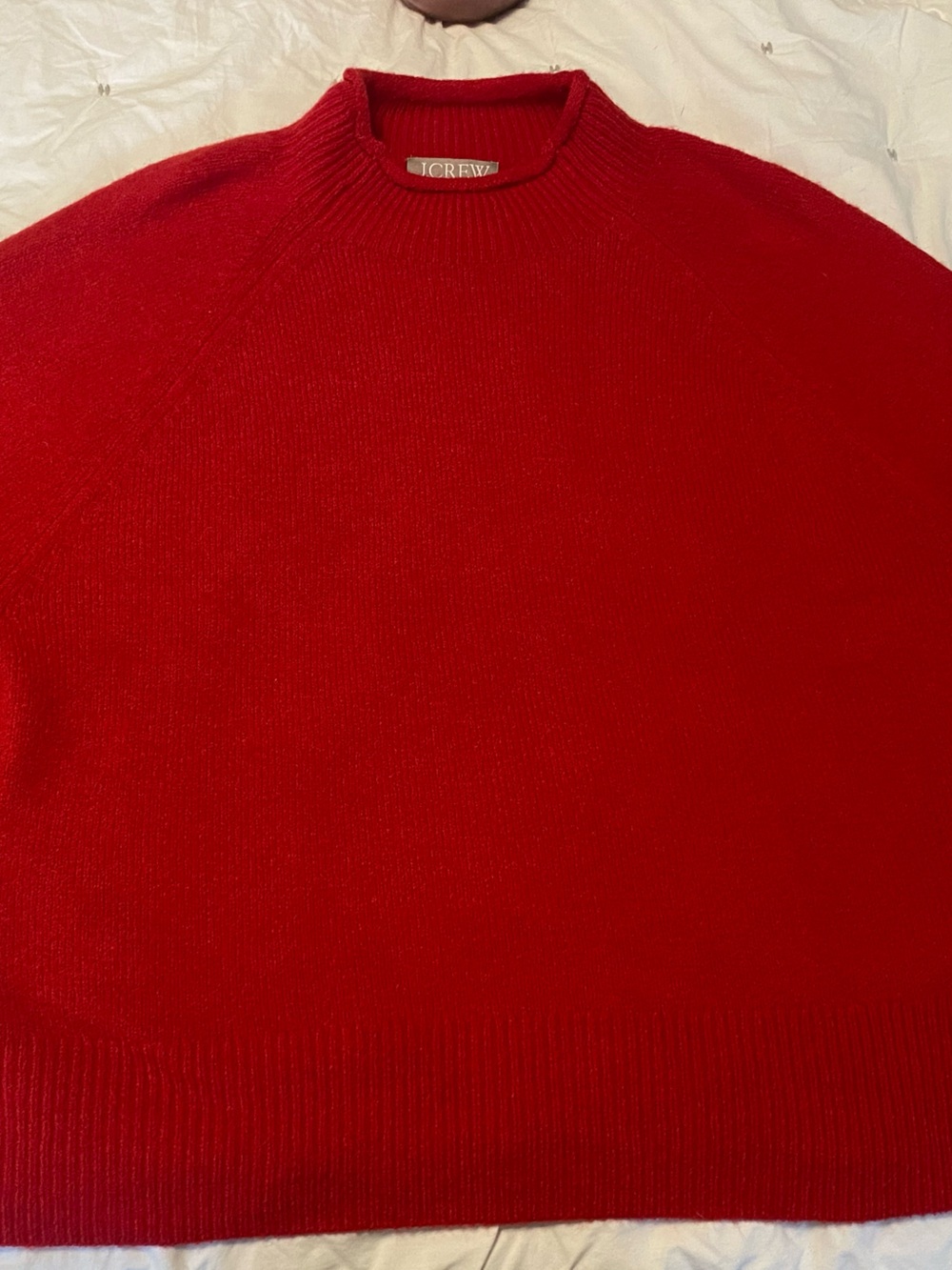 NWOT J. Crew Cardinal Red Rollneck Sweater Wool/Alpaca Blend